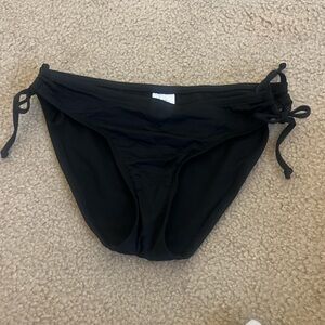 Black tie bikini bottoms high waisted